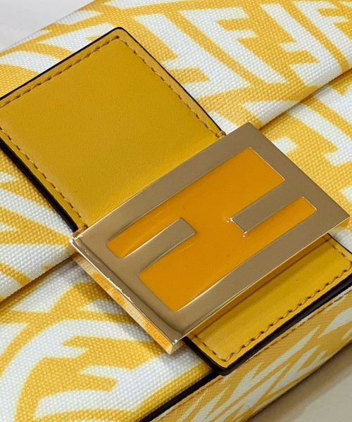 1:1 Replica Fendi Mini Baguatte 1997 Yellow Glazed Bag For Woman 19.5cm/7.5in