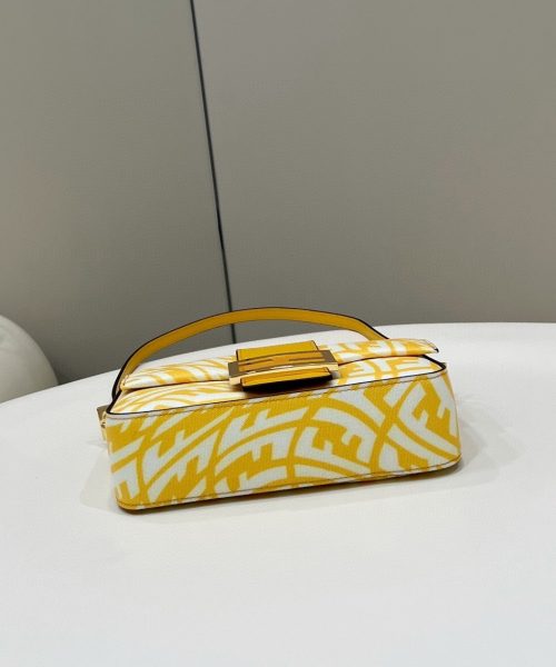 1:1 Replica Fendi Mini Baguatte 1997 Yellow Glazed Bag For Woman 19.5cm/7.5in