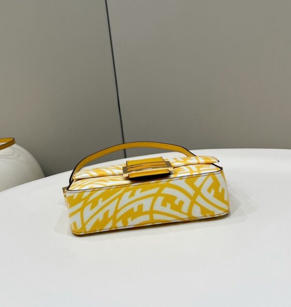 1:1 Replica Fendi Mini Baguatte 1997 Yellow Glazed Bag For Woman 19.5cm/7.5in