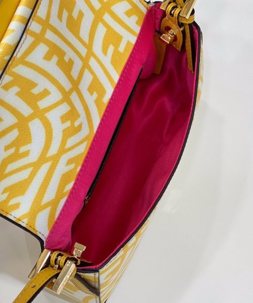 1:1 Replica Fendi Mini Baguatte 1997 Yellow Glazed Bag For Woman 19.5cm/7.5in