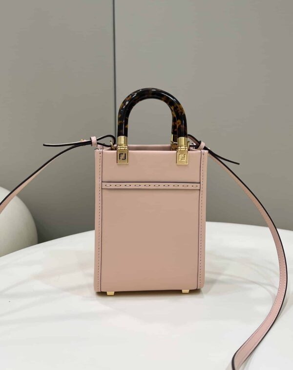 1:1 Replica Fendi Mini Sunshine Shopper Pink For Women, Women's Handbags, Shoulder And Crossbody bags 7.1in/18cm FF 8BS051