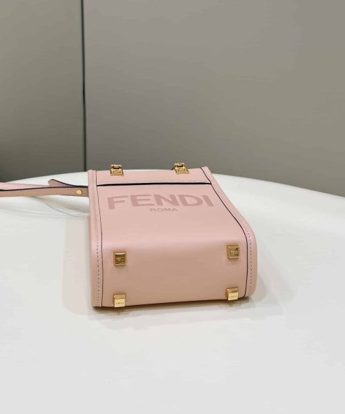 1:1 Replica Fendi Mini Sunshine Shopper Pink For Women, Women's Handbags, Shoulder And Crossbody bags 7.1in/18cm FF 8BS051