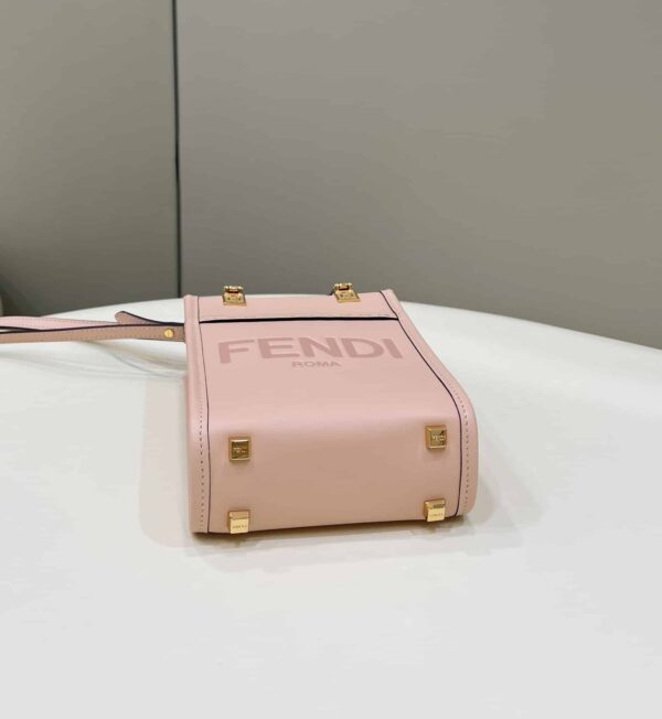 1:1 Replica Fendi Mini Sunshine Shopper Pink For Women, Women's Handbags, Shoulder And Crossbody bags 7.1in/18cm FF 8BS051