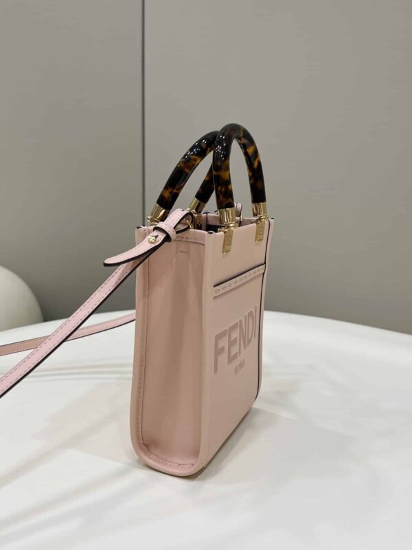 1:1 Replica Fendi Mini Sunshine Shopper Pink For Women, Women's Handbags, Shoulder And Crossbody bags 7.1in/18cm FF 8BS051