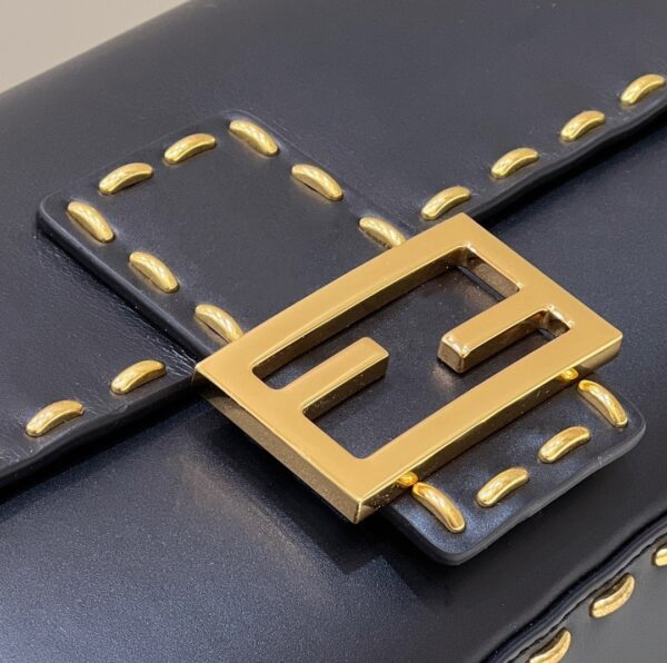 1:1 Replica Fendi Mon Baguette Medium Black Bag For Woman 28cm/11in