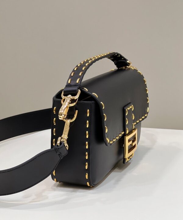 1:1 Replica Fendi Mon Baguette Medium Black Bag For Woman 28cm/11in