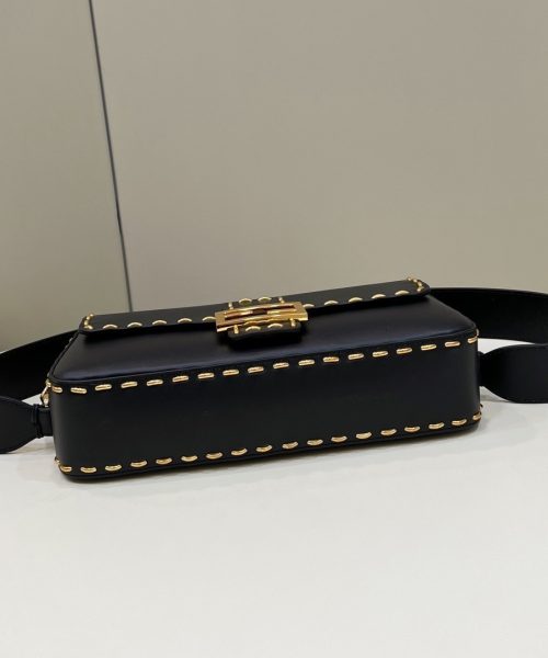 1:1 Replica Fendi Mon Baguette Medium Black Bag For Woman 28cm/11in