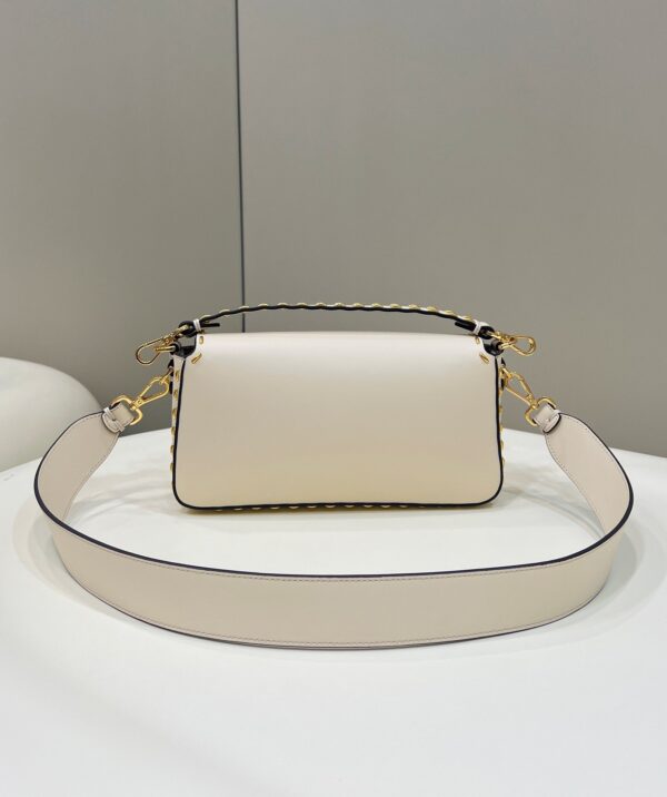 1:1 Replica Fendi Mon Baguette Medium White Bag For Woman 28cm/11in 8BR600AHMQF1FIR