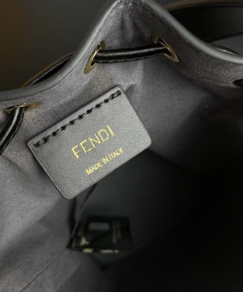 1:1 Replica Fendi Mon Tresor Black Mini Bag For Woman 18cm/7in 8BS010A3ZGF0KUR