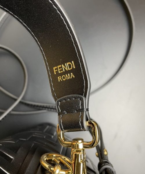 1:1 Replica Fendi Mon Tresor Black Mini Bag For Woman 18cm/7in 8BS010A3ZGF0KUR
