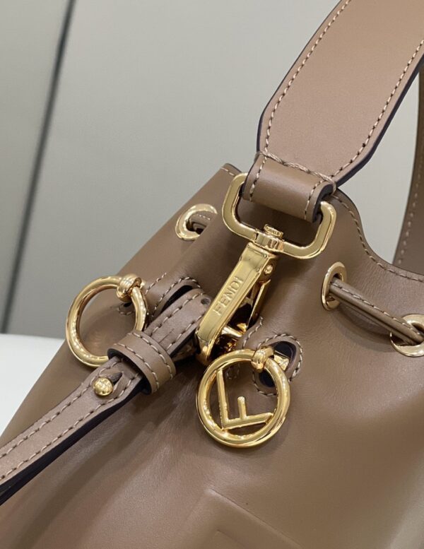 1:1 Replica Fendi Mon Tresor Brown Mini-bag with stitching For Woman 18cm/7in