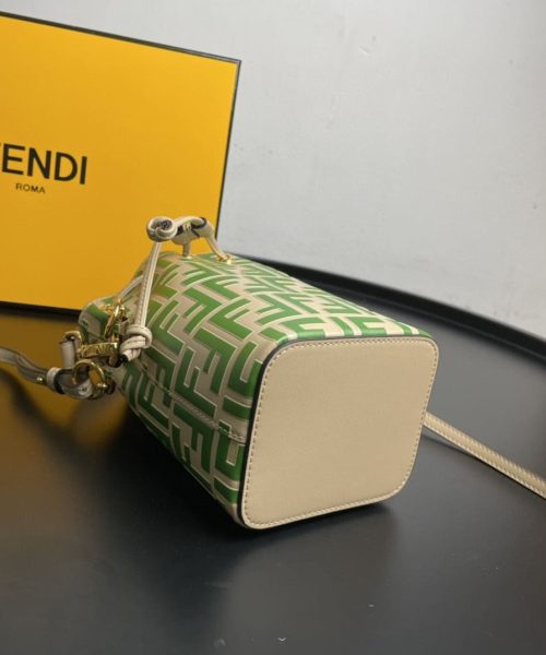 1:1 Replica Fendi Mon Tresor Green Mini Bag For Woman 18cm/7in