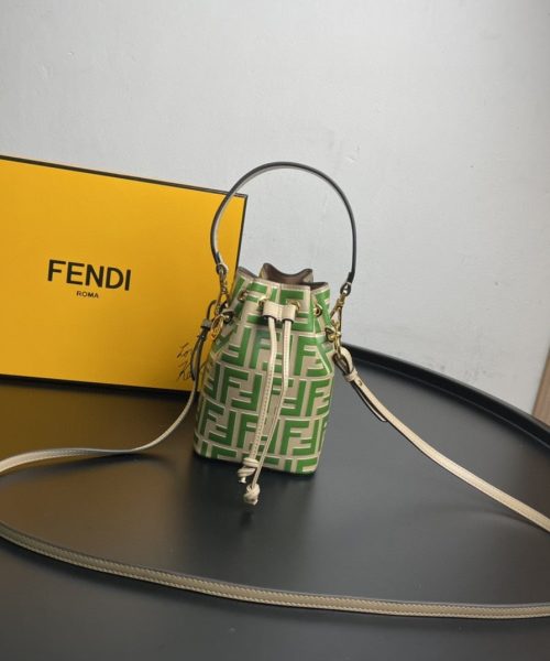 1:1 Replica Fendi Mon Tresor Green Mini Bag For Woman 18cm/7in