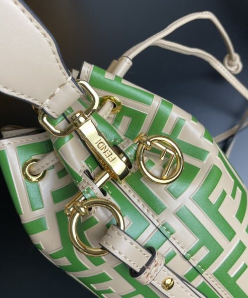 1:1 Replica Fendi Mon Tresor Green Mini Bag For Woman 18cm/7in