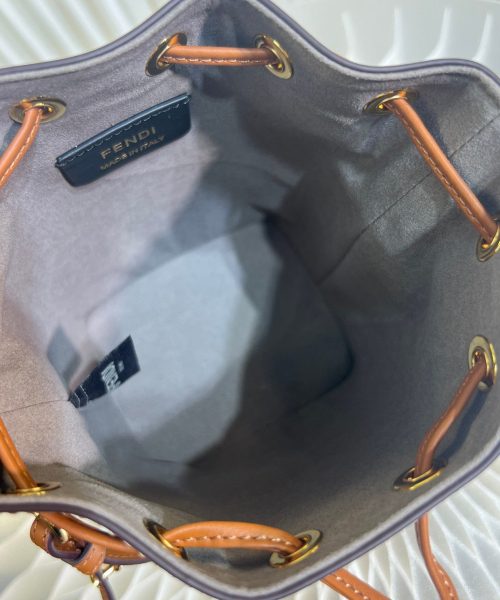 1:1 Replica Fendi Mon Tresor Mini Bag Blue/Beige For Women 18cm / 7.1in