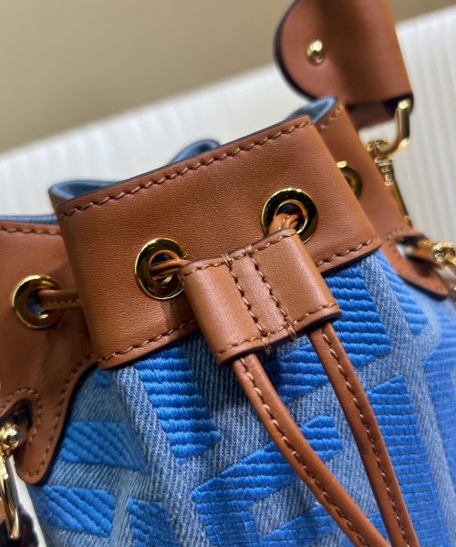 1:1 Replica Fendi Mon Tresor Mini Bag Blue/Beige For Women 18cm / 7.1in
