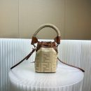 1:1 Replica Fendi Mon Tresor Mini Bag Blue/Beige For Women 18cm / 7.1in
