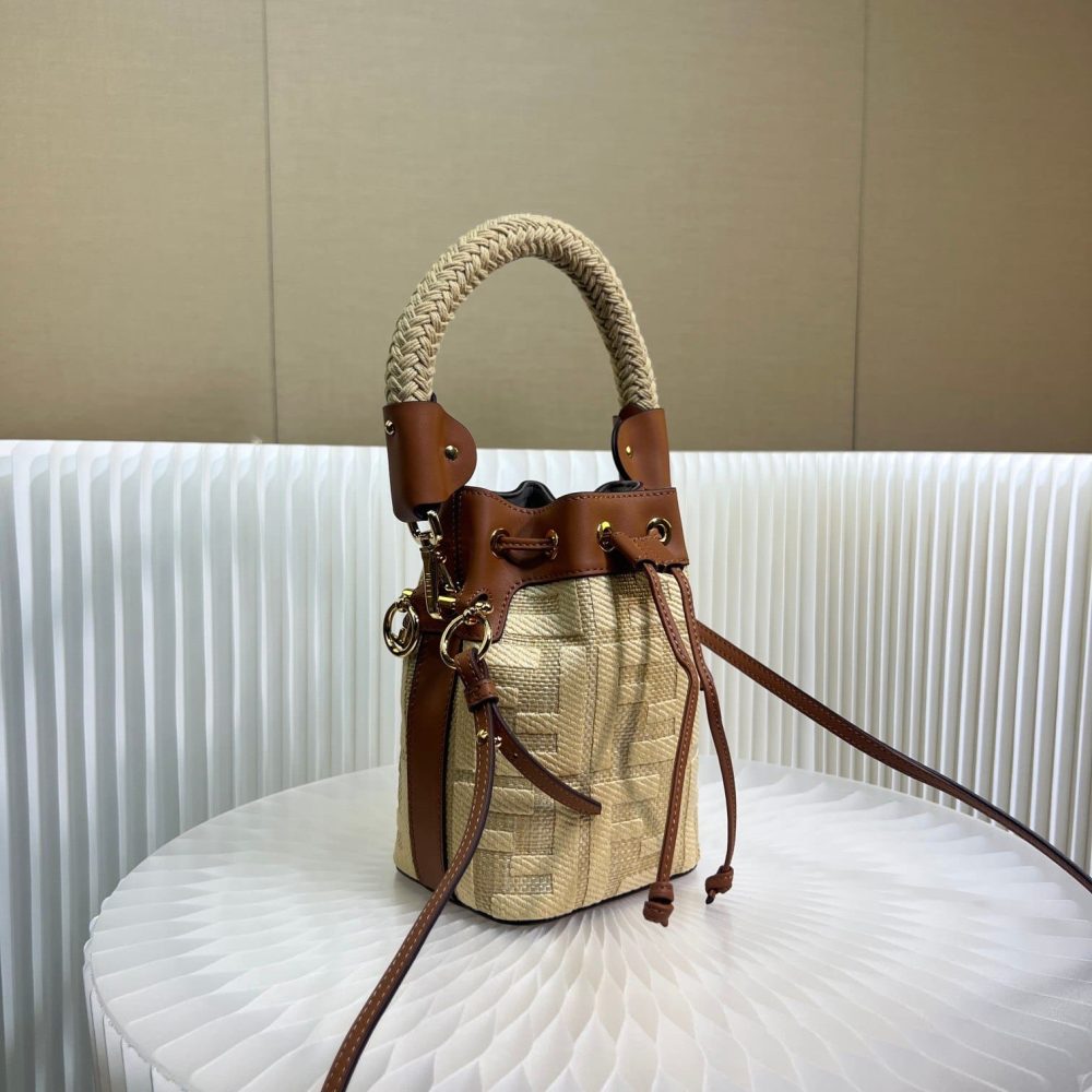 1:1 Replica Fendi Mon Tresor Mini Bag Blue/Beige For Women 18cm / 7.1in - Image 11