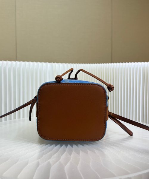 1:1 Replica Fendi Mon Tresor Mini Bag Blue/Beige For Women 18cm / 7.1in