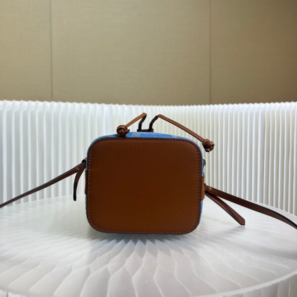 1:1 Replica Fendi Mon Tresor Mini Bag Blue/Beige For Women 18cm / 7.1in