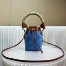 1:1 Replica Fendi Mon Tresor Mini Bag Blue/Beige For Women 18cm / 7.1in