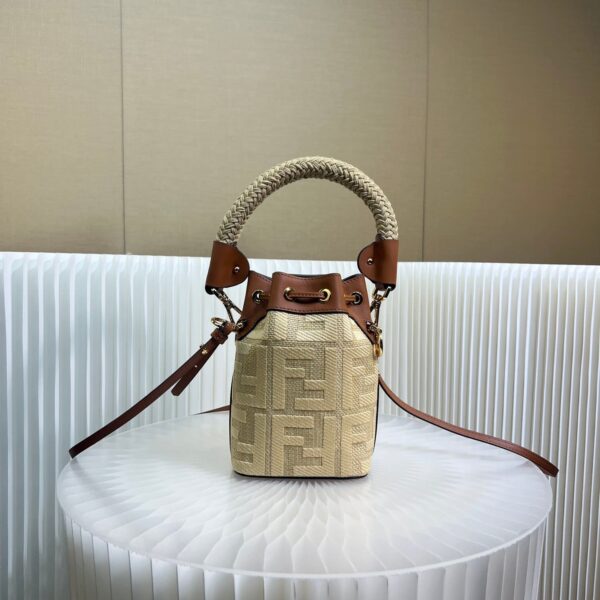 1:1 Replica Fendi Mon Tresor Mini Bag Blue/Beige For Women 18cm / 7.1in