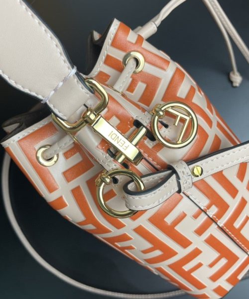 1:1 Replica Fendi Mon Tresor Orange Mini Bag For Woman 18cm/7in