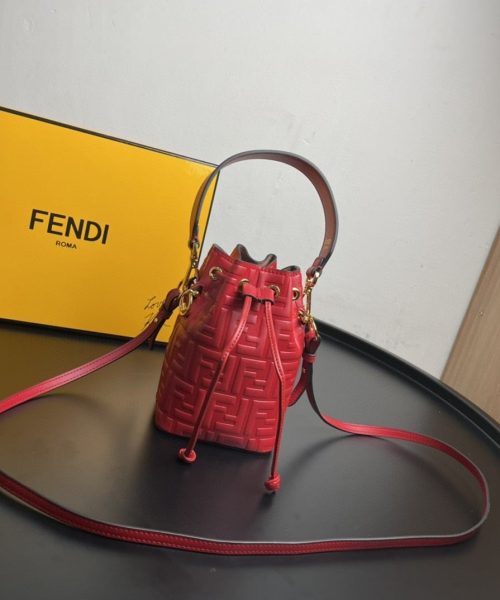 1:1 Replica Fendi Mon Tresor Red Mini Bag For Woman 18cm/7in