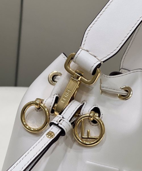 1:1 Replica Fendi Mon Tresor White Mini-bag with stitching For Woman 18cm/7in 8BS010AGV0F0K7E