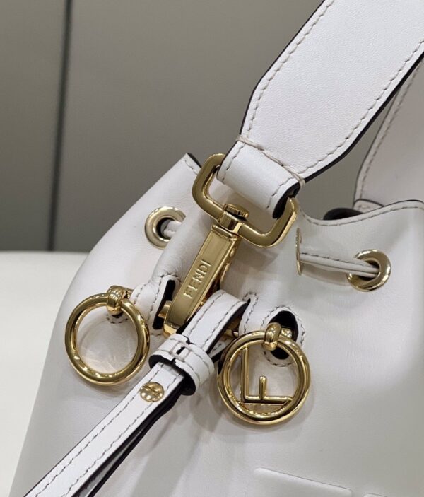 1:1 Replica Fendi Mon Tresor White Mini-bag with stitching For Woman 18cm/7in 8BS010AGV0F0K7E