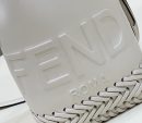 1:1 Replica Fendi Mon Tresor White Mini-bag with stitching For Woman 18cm/7in 8BS010AGV0F0K7E