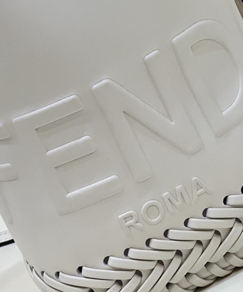 1:1 Replica Fendi Mon Tresor White Mini-bag with stitching For Woman 18cm/7in 8BS010AGV0F0K7E