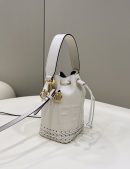 1:1 Replica Fendi Mon Tresor White Mini-bag with stitching For Woman 18cm/7in 8BS010AGV0F0K7E