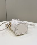 1:1 Replica Fendi Mon Tresor White Mini-bag with stitching For Woman 18cm/7in 8BS010AGV0F0K7E
