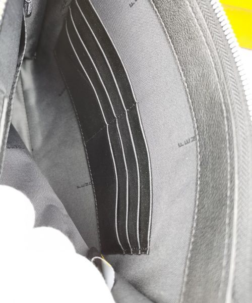 1:1 Replica Fendi Monster Eyes Camera Flat Zip Pounch Black, Yellow For Men 27cm/10.5in FF