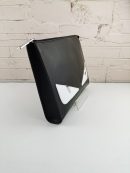 1:1 Replica Fendi Monster Eyes Flat Zip Pound Clutch in Black with Silver Hardware For Men 27cm/10.5in FF