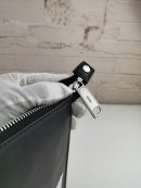 1:1 Replica Fendi Monster Eyes Flat Zip Pound Clutch in Black with Silver Hardware For Men 27cm/10.5in FF
