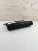 1:1 Replica Fendi Monster Eyes Flat Zip Pound Clutch in Black with Silver Hardware For Men 27cm/10.5in FF