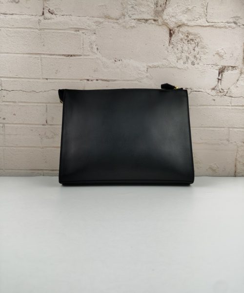 1:1 Replica Fendi Monster Eyes Pound in Black with Silver Hardware For Men 27cm/10.5in FF