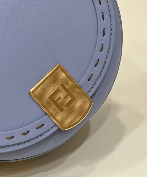1:1 Replica Fendi Moonlight Saddle Blue Bag For Woman 19cm/7.5in