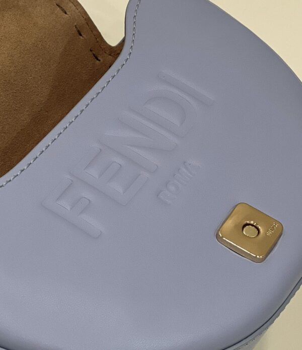 1:1 Replica Fendi Moonlight Saddle Blue Bag For Woman 19cm/7.5in