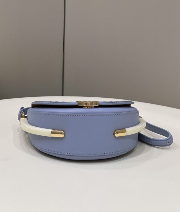 1:1 Replica Fendi Moonlight Saddle Blue Bag For Woman 19cm/7.5in