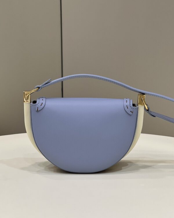 1:1 Replica Fendi Moonlight Saddle Blue Bag For Woman 19cm/7.5in