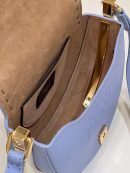 1:1 Replica Fendi Moonlight Saddle Blue Bag For Woman 19cm/7.5in