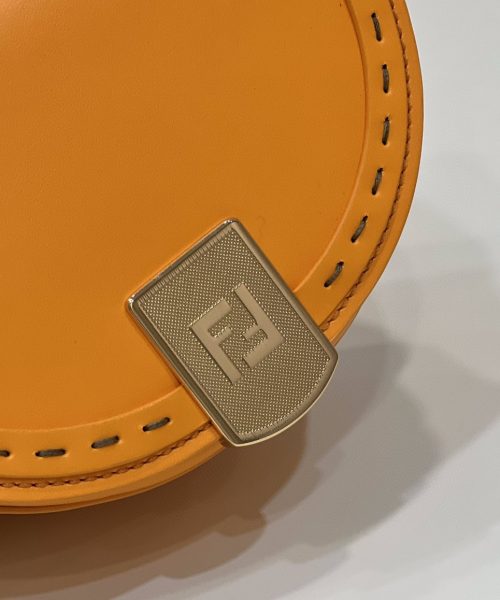 1:1 Replica Fendi Moonlight Saddle Orange Bag For Woman 19cm/7.5in