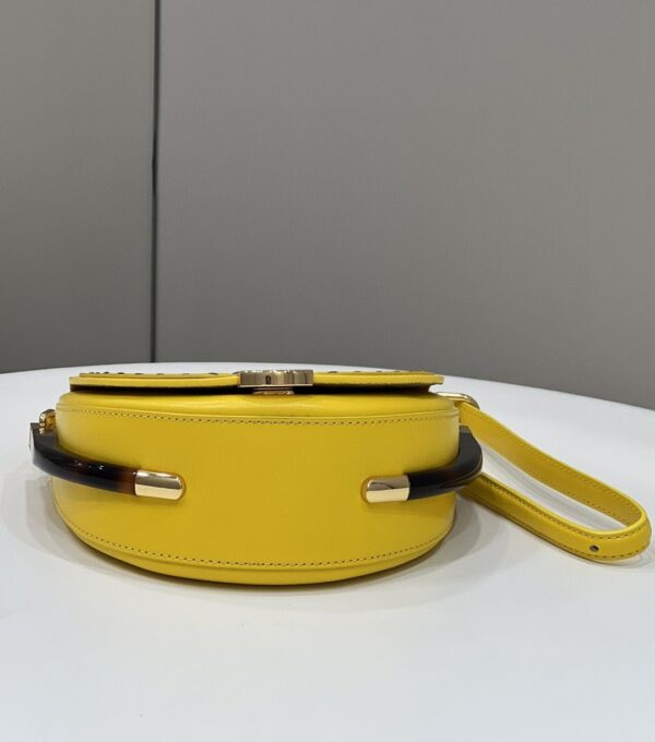 1:1 Replica Fendi Moonlight Saddle Yellow Bag For Woman 19cm/7.5in