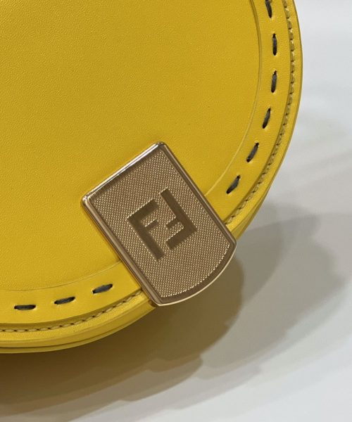 1:1 Replica Fendi Moonlight Saddle Yellow Bag For Woman 19cm/7.5in