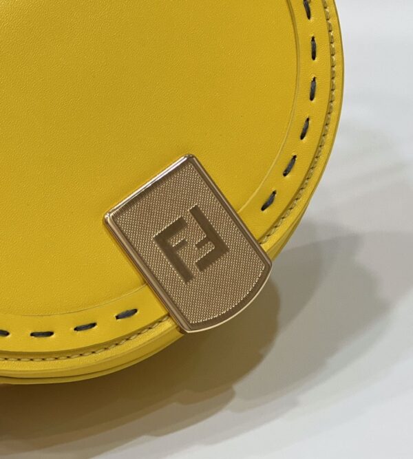 1:1 Replica Fendi Moonlight Saddle Yellow Bag For Woman 19cm/7.5in