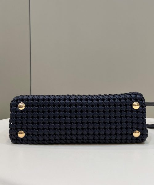 1:1 Replica Fendi Mujer Peekaboo Iconic Navy Blue Bag For Woman 33cm/13in