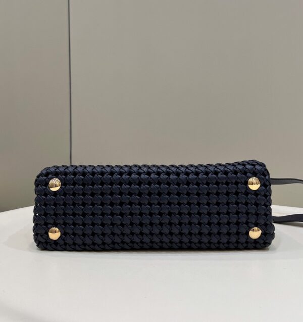 1:1 Replica Fendi Mujer Peekaboo Iconic Navy Blue Bag For Woman 33cm/13in